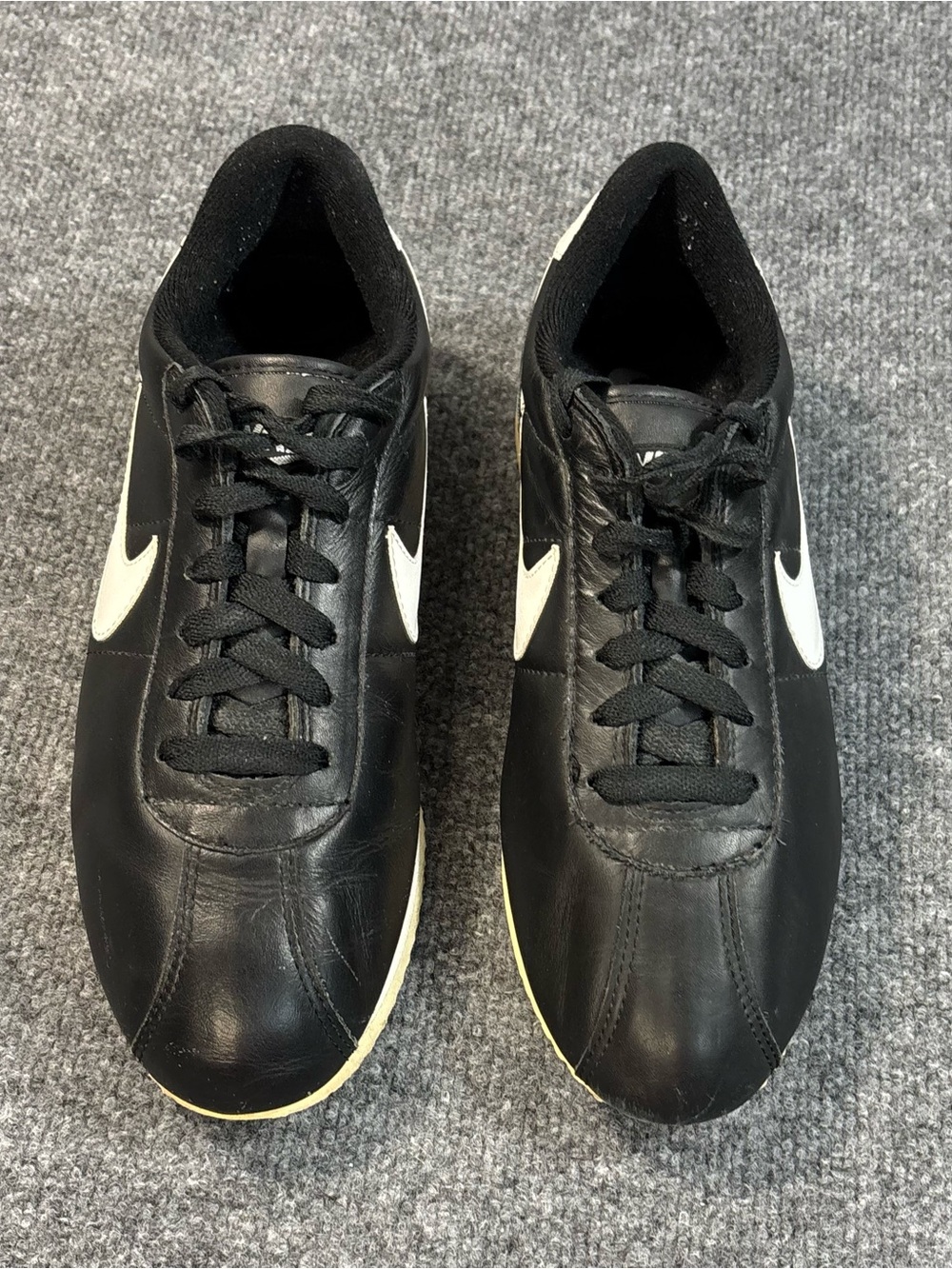 Nike Cortez Classic Leather Black White Mens Sz 10 Sneakers Shoes Low 920406-PF2 - Picture 8 of 16